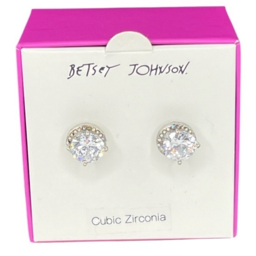 Betsey Johnson - ‘Large Studs - cubic zirconia’ earrings. NWT